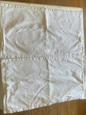 Set of 2 Sky Brand White Matelasse King Pillow Covers w/5 button closure